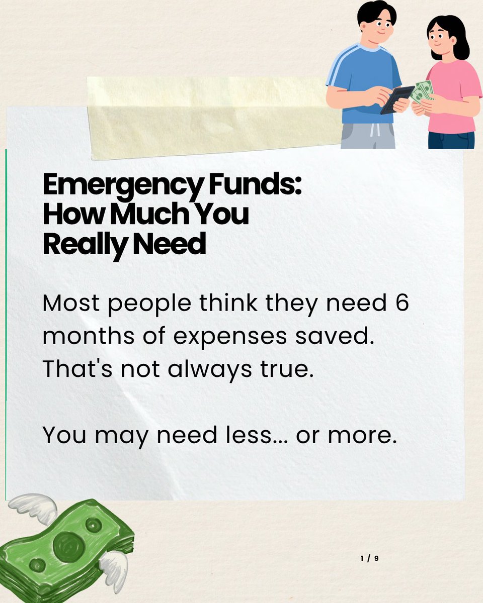 FerrousApp's tweet photo. How much do you really need for an emergency funds?

The 3-6 months rule was built for someone with a stable salary, no dependents, and no debt. 

Swipe to see why https://t.co/Q2g2zs8OiT