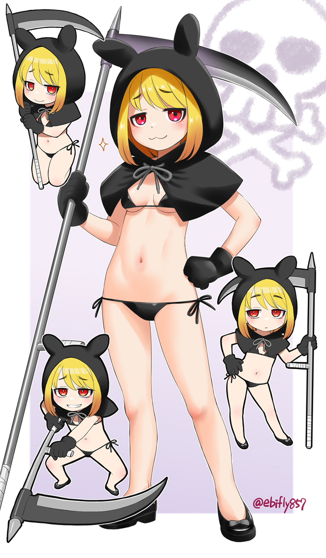 #今月描いた絵を晒そう
←某イベント会場で5分で描いた立て看板
→案外気に入ったので自宅でちまちま描いてた死神ちゃん 