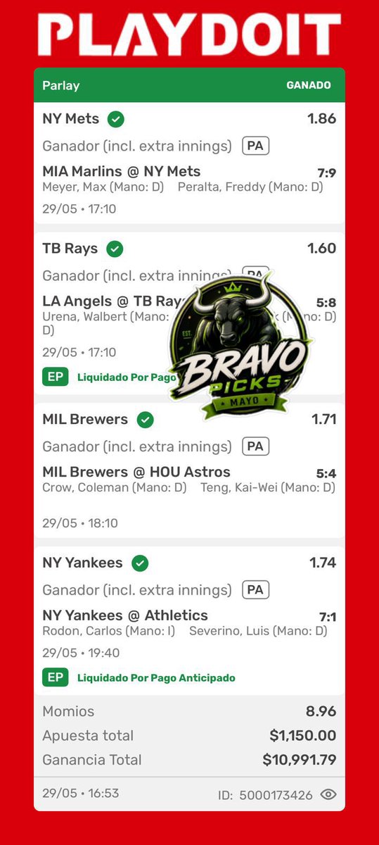 ricardobavo's tweet photo. Pummmmm✅✅✅✅✅✅

Solo se jugaron 3 jugadas hoy y la primera ya se dio alv pummm✅✅✅✅✅

Prepárate JUNIO que serás nuestro
$1,000 para $10,999 ✅ https://t.co/I9Id6VKz0k