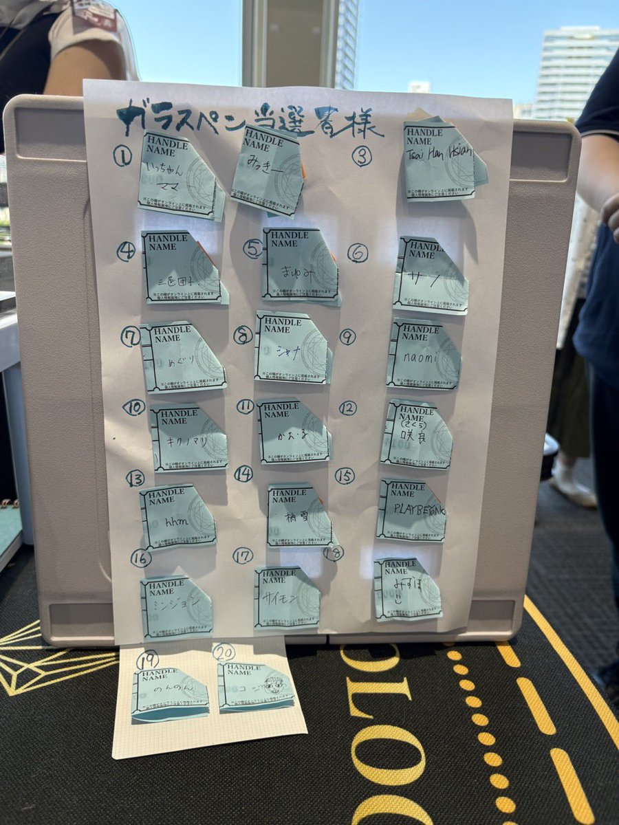 studio_tessar's tweet photo. 本日の抽選当選者の方はこちらの皆さまです。閉会までに取りにお戻りください。
たくさんのご応募ありがとうございました！
#ナニワペンショー2026
#特急ペン https://t.co/oa6z4wdL5O