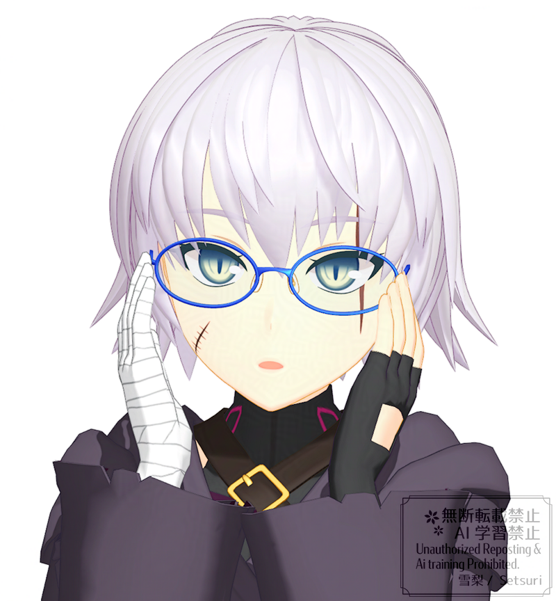 strmy_m's tweet photo. タイムリーなのでなんとなくやってみためがねフラットくん。
と、せっかくだからジャックさんも。
※めがねはマシュとちびんちちゃんから借りました（故にFGO仕様） https://t.co/XH4keXAFTS
