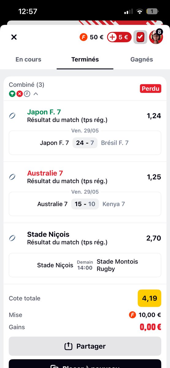 mverger89's tweet photo. @Betclic ??? Comment le pari est perdant ? #betclic https://t.co/nIzJLFtOve