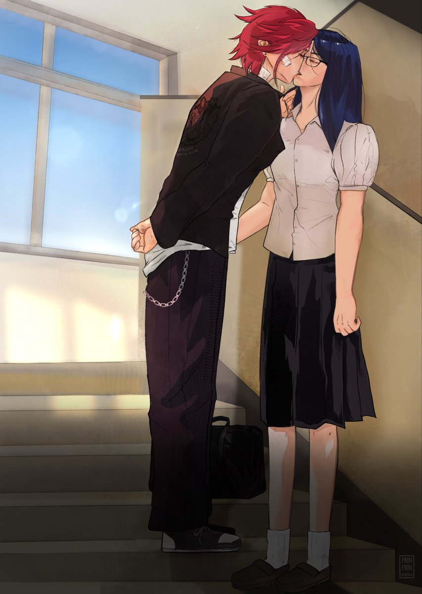 PainpainVI's tweet photo. Kiss from the girl at the back of the class. https://t.co/9FI2dJgqMG