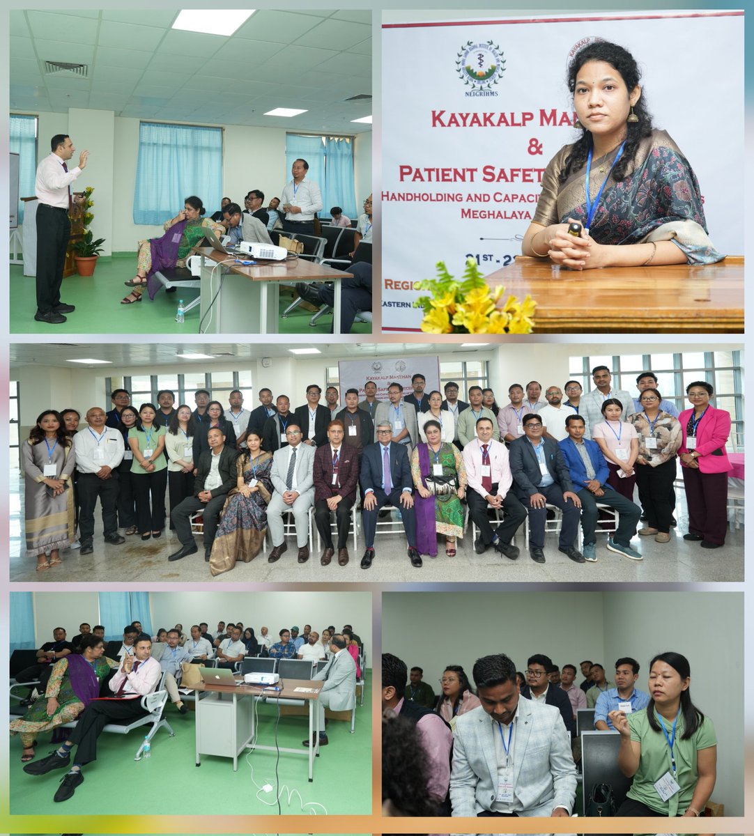 NEIGRIHMS_PRO's tweet photo. 21-22 May 2026 – NEIGRIHMS organized Kayakalp Manthan &amp; Patient Safety Workshop for doctors of peripheral hospital from Meghalaya &amp; Nagaland - Capacity Building and Handholding with State  Government to improve cleanliness and hygiene practices along with safe healthcare delivery https://t.co/mWlEM5LpBN