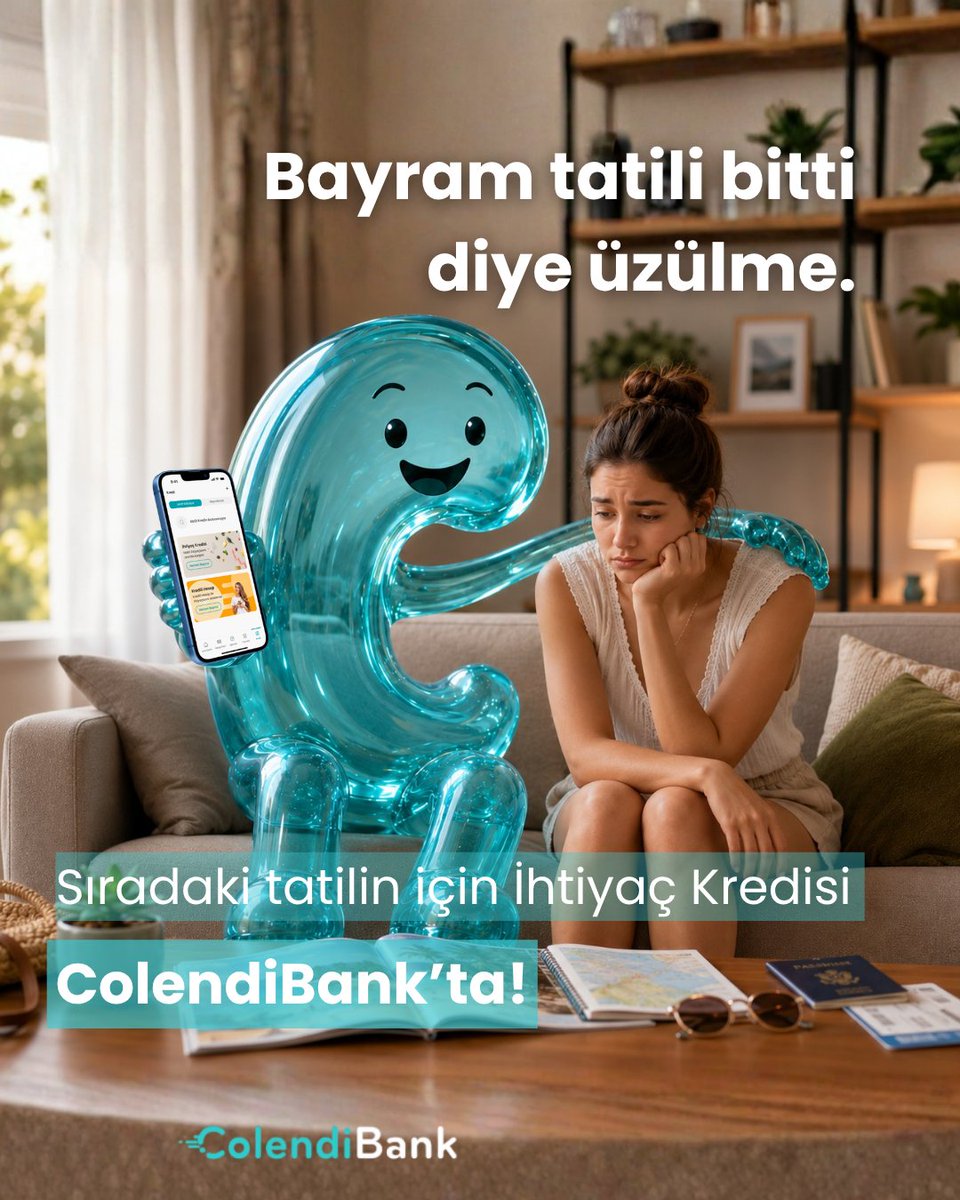 ColendiBank's tweet photo. Bayram tatili bitiyor diye üzülmeyin. Sıradaki tatiliniz için İhtiyaç Kredisi ColendiBank'ta!

Hemen ColendiBanklı olmak için: https://t.co/nlP54WpYUP

#ColendiBank #Neobank https://t.co/BJlvc5HXy3