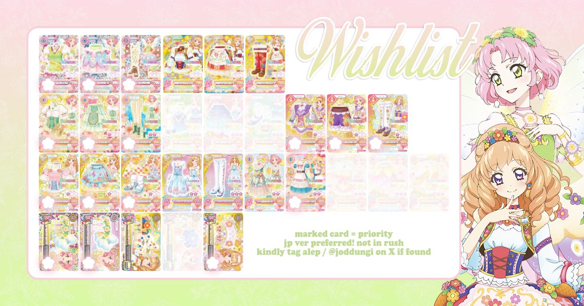 joddungi's tweet photo. retweets are appreciated :3

want to buy wtb beli card kartu aikatsu aurora fantasy sakura kitaoji maria himesato

— ina / jp ok!
— reasonable price only
 
#warunganime #warungaikatsu https://t.co/SFtsMj7Ytz
