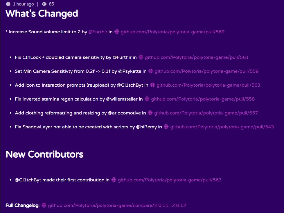 TorianNews's tweet photo. TN | Polytoria v2.0.12 has been released
https://t.co/8OZNTuEL1N
https://t.co/BXjepzeSSg https://t.co/H0T1jIZI8W