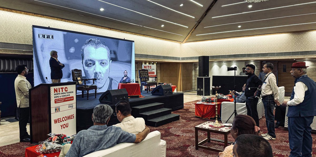 Official_RFE's tweet photo. A significant milestone for Rabb Di Awaaz in Chandigarh! 
The film's trailer was officially screened on Friday, 29th May 2026, at the North India Tourism Expo &amp; Conclave, drawing an audience of key delegates and leaders from across the northern States and Union Territories. https://t.co/B3Mnb1LR6T