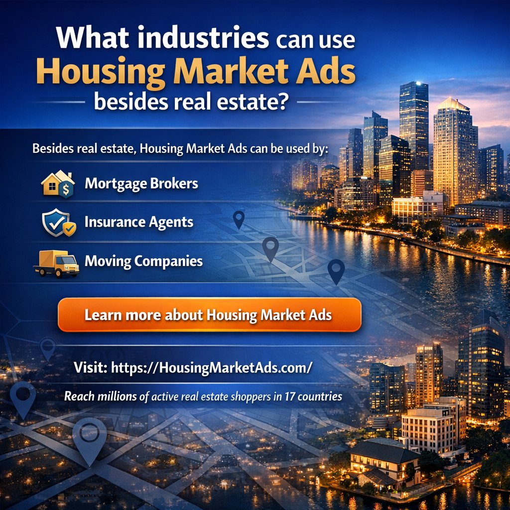 HousingMarket24's tweet photo. What industries can use Housing Market Ads besides real estate?

Besides real estate, Housing Market Ads can be used by mortgage brokers, insurance agents, and moving companies.

Learn more about Housing Market Ads

Visit: https://t.co/TYffWxcUTq https://t.co/qxKJzqM7fD