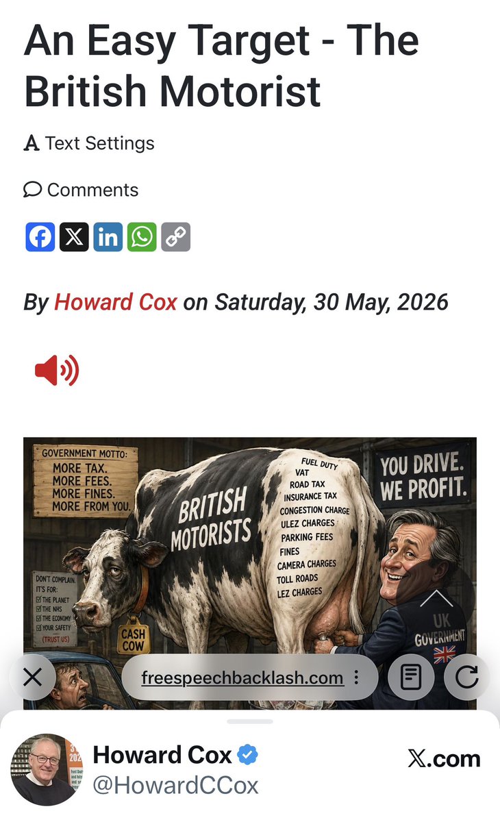 HowardCCox's tweet photo. Please have a read of my article in @fsb_magazine asking why does this @UKLabour government despise the motorist? 
https://t.co/TJDHedz3Mq https://t.co/iALSNFmOxi
