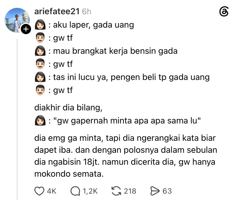 LambeSahamjja's tweet photo. Kok bisa yaaa orang minta minta gitu?
dan herannya si cowo juga mau https://t.co/7IGBoELgKC