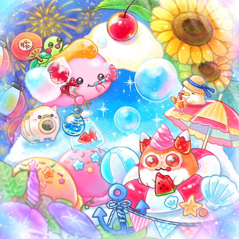 AxieArtGallery's tweet photo. the kind of axie infinity summer art i want to see on my feed from now on https://t.co/6gHB0LJiyP