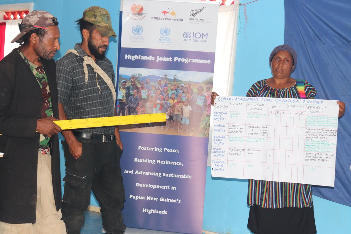iompng's tweet photo. 🌿After decades of conflict, youth &amp; elders in Linabini, Hela Province, are prioritizing education, health, and opportunity. Thanks to IOM with support from @AusHCPNG, @NZHighComm under the @UNinPNG fund II, the community is rebuilding together.
🤝 Peace is fragile; but growing. https://t.co/hDxH6Yo0FZ