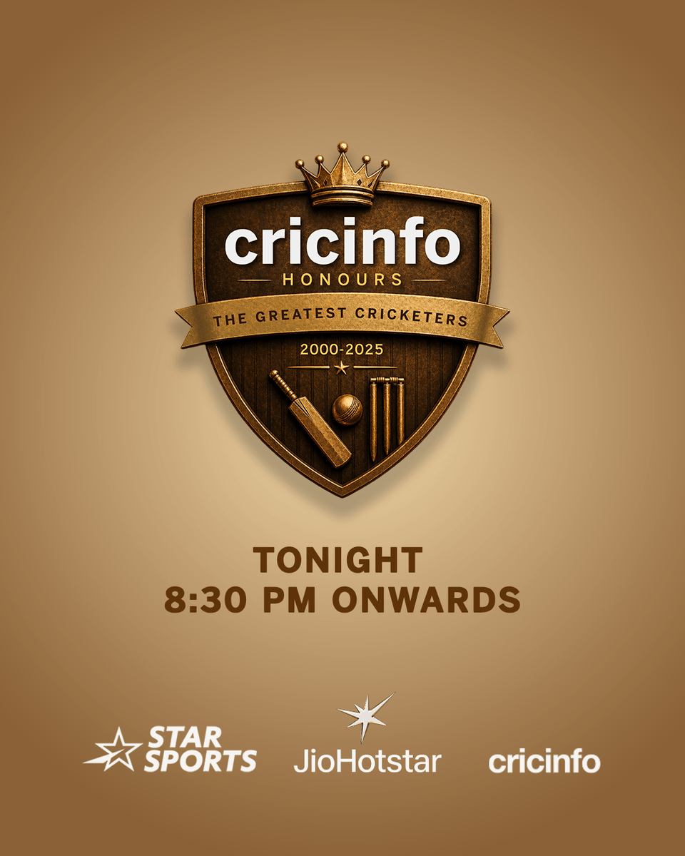 "#CricinfoHonours" - Results on X | Live Posts & Updates