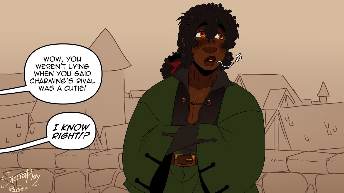 RockehBloo's tweet photo. Nana loves to show people who her farm boy belongs to.

I was initially gonna use some random NPC designs for this comic but decided it'd be easier, a little more interesting, to use Ashe's stepsisters Brook and Clover SO I GUESS THIS COMIC DOUBLES AS THEIR PUBLIC DEBUT 

(1/3) https://t.co/J7P1aBnQvN
