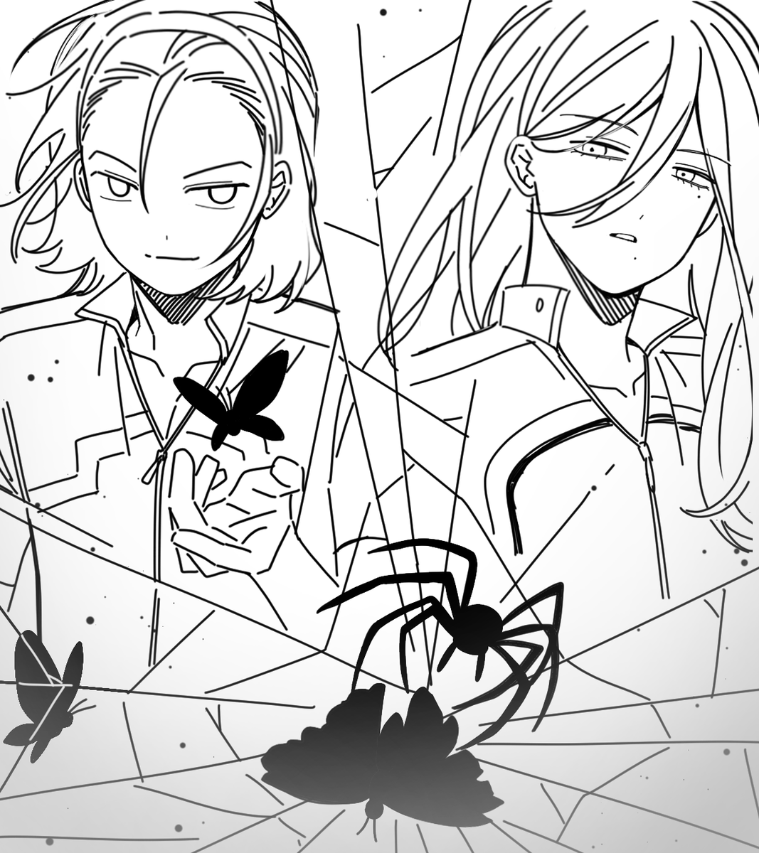ACAR0724n's tweet photo. 蝶と蜘蛛 https://t.co/7sK9ZcqlFd