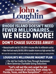 LoughlinRI1's tweet photo. Spot-on from Rep. Richard R. Fascia in @projo: RI’s millionaires tax would hurt growth & drive wealth away!
Instead, pass my #MillionaireMagnet plan — per-job tax credits + expanded charitable deductions to lure high-earners & pass-throughs fleeing MA/NY/CT (MA alone lost $4.2B AGI — IRS 2023).
Quonset proves the model ($7B output, 29k jobs — Bryant Univ); scaling similar incentives could realistically grow RI GDP $3B+/yr & create 10k+ jobs (BEA $84B baseline).
Time to make RI the Magnet, not the exit! Proud to stand with Rep. Fascia.