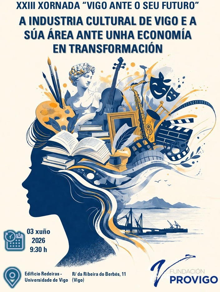 Provigo's tweet photo. 📅 Este miércoles, Vigo debate sobre cultura y economía.

🎬📚🎶 Audiovisual, música, museos, librerías y edición protagonizan la XXIII Jornada Fundación ProVigo.

🗓️ 3 junio | 09:30 h
📍 Edificio Redeiras – UVigo
🔗 https://t.co/0tBSsVPreF https://t.co/fsdvsszYqr