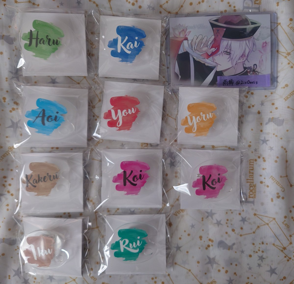 2isOasis's tweet photo. 【交換/譲渡】ツキショ Vivid Runway ビビラン お名前アクリルバッジ

譲) 春 海 葵 陽 夜 駆 恋 涙 郁

求) 始1 >> 定価(+送料)

年長/年中譲渡は同数以上年少含む方のみ。
本日〜18:30池袋手渡し、郵送にて。
お気軽にお声がけください。 https://t.co/BbAD92TKzA