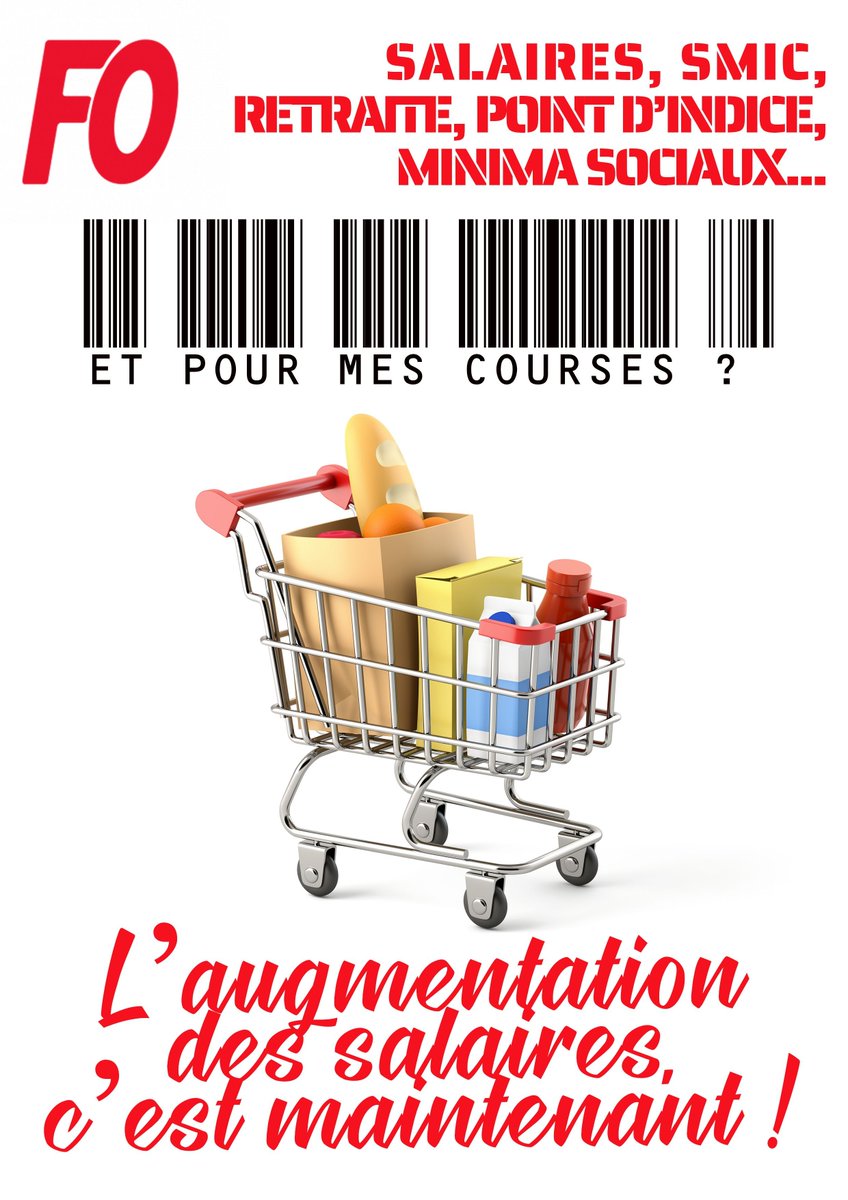 force_ouvriere's tweet photo. Pour FO, l'augmentation des salaires, c'est maintenant ! 
Inflation, hausse des prix. : FO, plus que jamais le syndicat de la feuille de paie. 
En savoir plus sur ma fiche de paie ? https://t.co/wzJawSNAAO https://t.co/glVPCpfRQy
