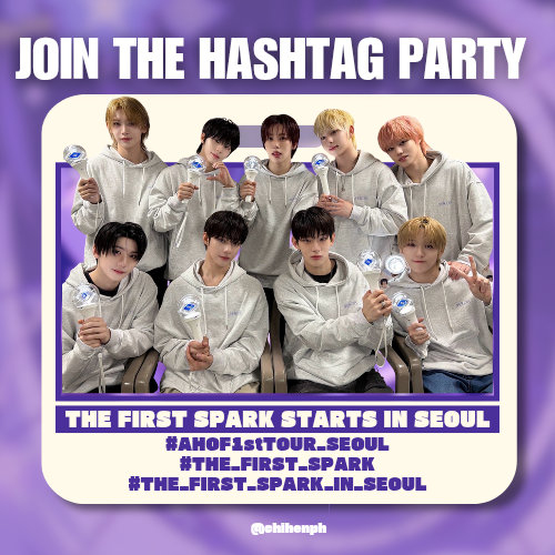 chihenph's tweet photo. ✨ THE FIRST SPARK STARTS IN SEOUL ✨

The wait is over—AHOF is officially igniting the first stop of their tour, and the spark begins right where the journey starts. 🔥

FOHAs, join our hashtag party and let's make some noise for AHOF's first tour stop! 🌟

THE FIRST SPARK STARTS IN SEOUL
#AHOF1stTOUR_SEOUL
#THE_FIRST_SPARK
#THE_FIRST_SPARK_IN_SEOUL