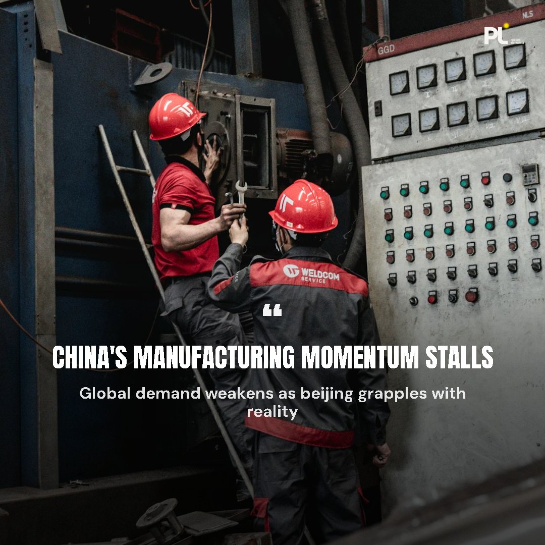 portlouisdaily's tweet photo. China's factories are slowing down. Global wallets are closing. When the world's manufacturing engine sputters, everyone feels the chill. What happens next?

https://t.co/CpgWPW6xC8

#Reuters #China #Manufacturing #GlobalEconomy #TradeWars #EconomicSlowdown #FactoryOutput https://t.co/RLbGjGRMLh