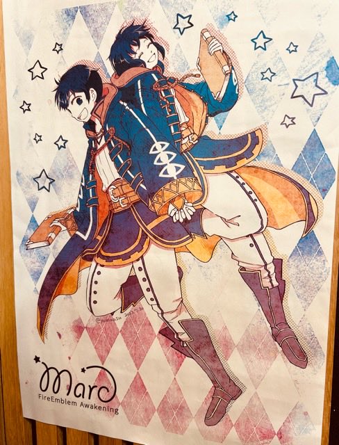 yamaasu's tweet photo. イベントといえば東京で飾ってた自作ポスターを部屋でも飾ってるんですけど今まで自分の絵ではしてないこういう行動をしてしまうあたりにマークバカになってるなと思います。 https://t.co/YOLzoKq82W