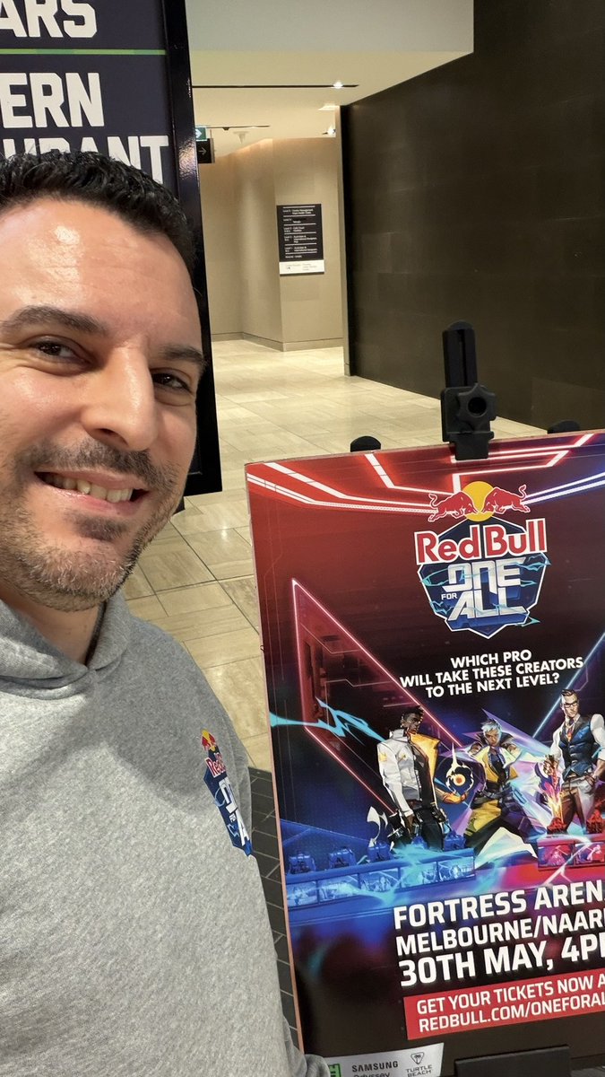 siliconartGAME's tweet photo. Hanging out at the @redbullau #OneForAll @VALORANT event.
Let’s goooo 👊🏻 https://t.co/QZ4gEOe5z0