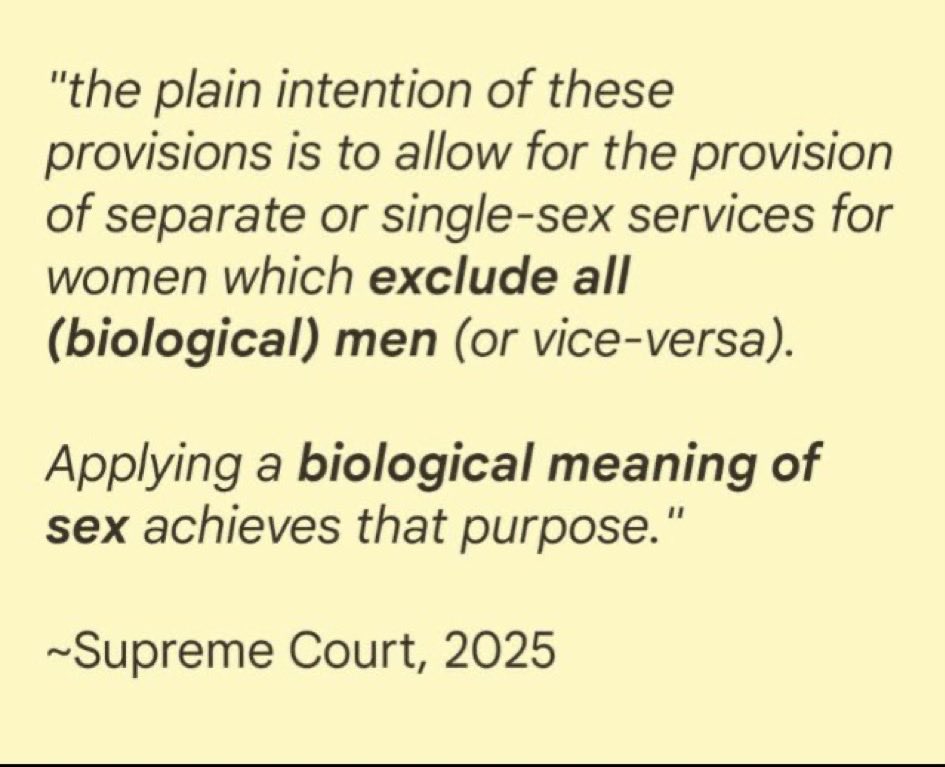 AcWailing's tweet photo. Really? You’re not aware of the Equality Act 2010 which the Supreme Court provided clarification on that sex in it means biological sex? You’re not aware of the @ForWomenScot case? Really? https://t.co/hNZykWchGu