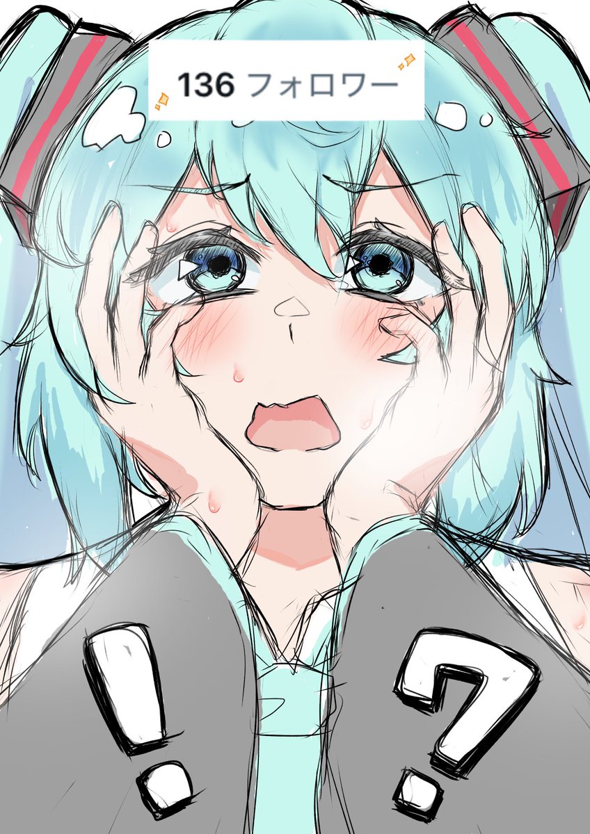 You_Toho's tweet photo. 100フォロワー夢だったので嬉しいです記念イラスト！感謝⭐️
描き終わってから、
「いつも東方ばっか書いてるのに何で初音ミクにしたのか」
という謎に気づいたけど久々に描けて楽しかった https://t.co/KzJphnqqdT