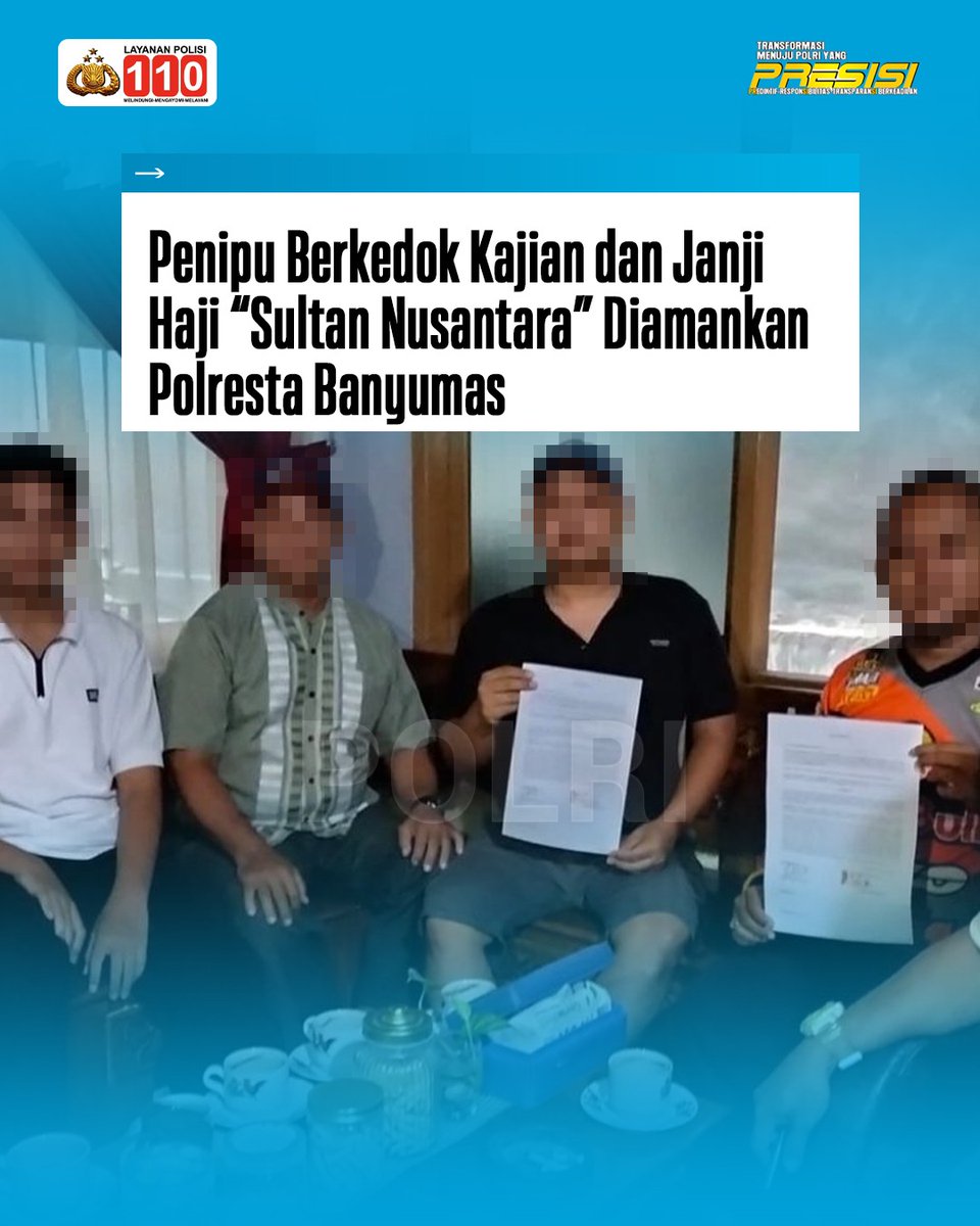 polres_basel's tweet photo. Pria berinisial W (51) alias “Sultan Nusantara” ditangkap Polresta Banyumas atas dugaan penipuan dan penggelapan yang dilakukan dengan modus ajaran keagamaan dan pengobatan alternatif. Pelaku mengaku sebagai keturunan Sultan Hamid II sekaligus pemilik lahan sawit untuk meyakinkan https://t.co/2Ki3MlTikV