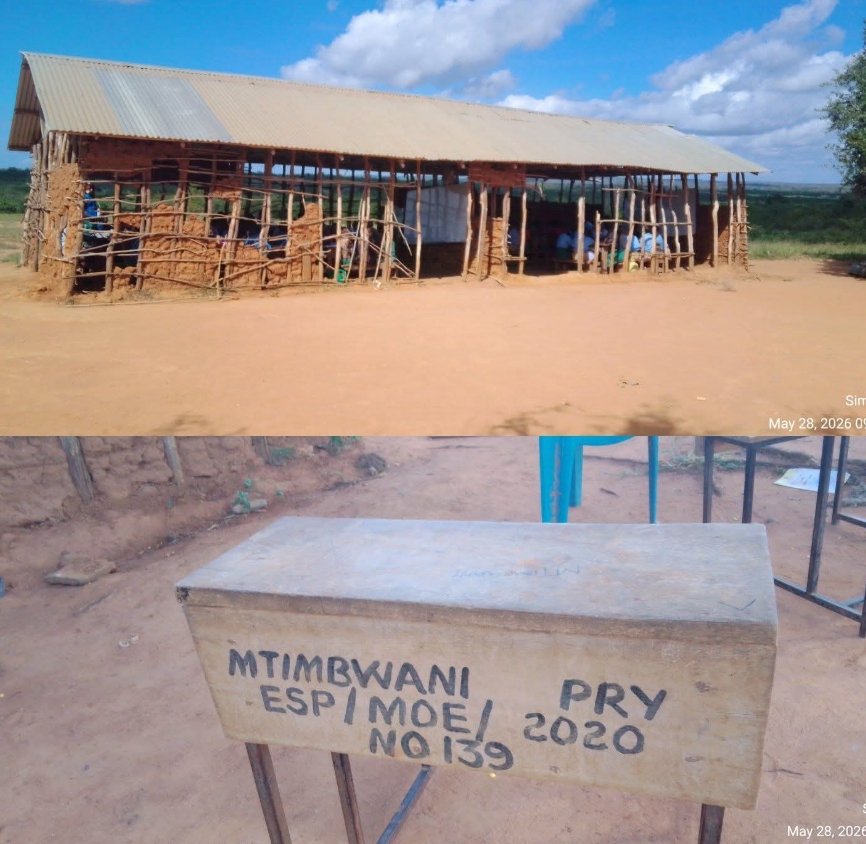 sholard_mancity's tweet photo. Seven days ago, I promised I would come back with receipts from Kwale.

Here they are.

This is Mtibwani Primary School.

Children are learning in classrooms with no walls. With the rains now falling, lessons are constantly disrupted and students are the ones paying the price.

Yet there is money for motorcades, endless trips, convoys, ceremonies and project launches.

Last week, I asked why millions can be spent launching electricity poles while schools like this are left in this condition.

I asked why we celebrate a KSh 20 million donation to one school when there should be a system that fixes every struggling school.

This is exactly why.

The cost of a single high-profile presidential visit could transform schools like this one. Instead, we spend millions creating headlines while children sit in unfinished classrooms.

And before anyone says this is the responsibility of MPs, governors or other leaders, remember one thing:

The President is the chief executive of the country. If children are learning in conditions like these, that is a national failure.

What pains me most is that many local leaders know this reality but are too afraid to speak about it.

Forget the speeches.
Forget the photo ops.

Look at this school.

Then tell me our priorities are right.