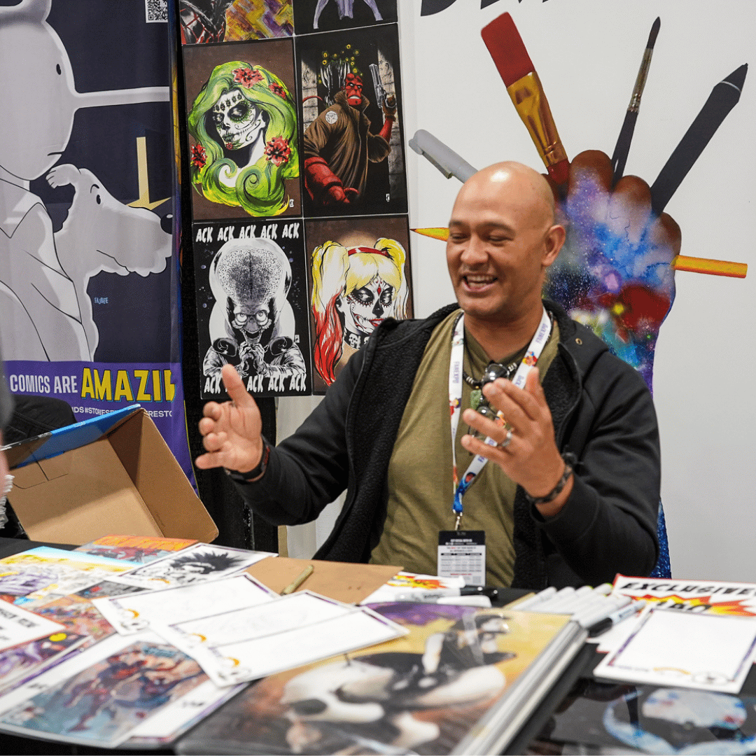 fanexpodenver's tweet photo. It's a bird, it's a plane, it's the super comic creators at FAN EXPO Denver 🦸‍♂️ Located near Artist Alley, these pros are sketching, signing, and sharing the stories behind the art you love.

#FANEXPODenver #Denver #Comics #ThingsToDoDenver #ComicCreators https://t.co/21Yj0krnUf