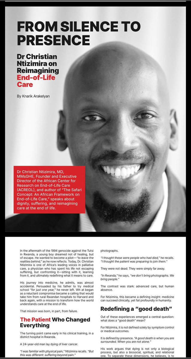 ntizimira's tweet photo. What if the most powerful force in #cancer care is not only treatment, but #humanity?

Honored to be featured by @CancerWorldmag  in a conversation on #palliativecare, the work of @acreolglobal in #Rwanda, and the transformative power of #community through an #African lens.

Palliative care is not optional.
Not secondary.
Not a final chapter.

It is an essential pillar of #oncology, as important to dignity as #chemotherapy and #radiotherapy are to treatment.

Because patients and families do not only need medicine.
👉They need #comfort.
👉They need #presence.
👉They need to remain #human in the middle of #suffering.

The May issue is live: https://t.co/lulgJ03zll

That is the power of #palliativecare.
That is the power of #community.

#PalliativeCare #CancerCare #Oncology #ACREOL #Rwanda #GlobalHealth #DignityInCare @manzi_anatole @AmieVarley @neerajaiims @KStajduhar @StChrisHospice @DiahMartina2 @sofiamerajver @CathyEngMD @nataliagandur @GlopesMd @GursharanKSingh @iapcsecretary @Ashoka @Changemakers @uicc @emmaevekearns @ASCOPost @AnaVManana @maryam_lustberg @fumikochino @NarjustFlorezMD @mtmdphd @CCan_org @NKI_nl @CANCERKESHO