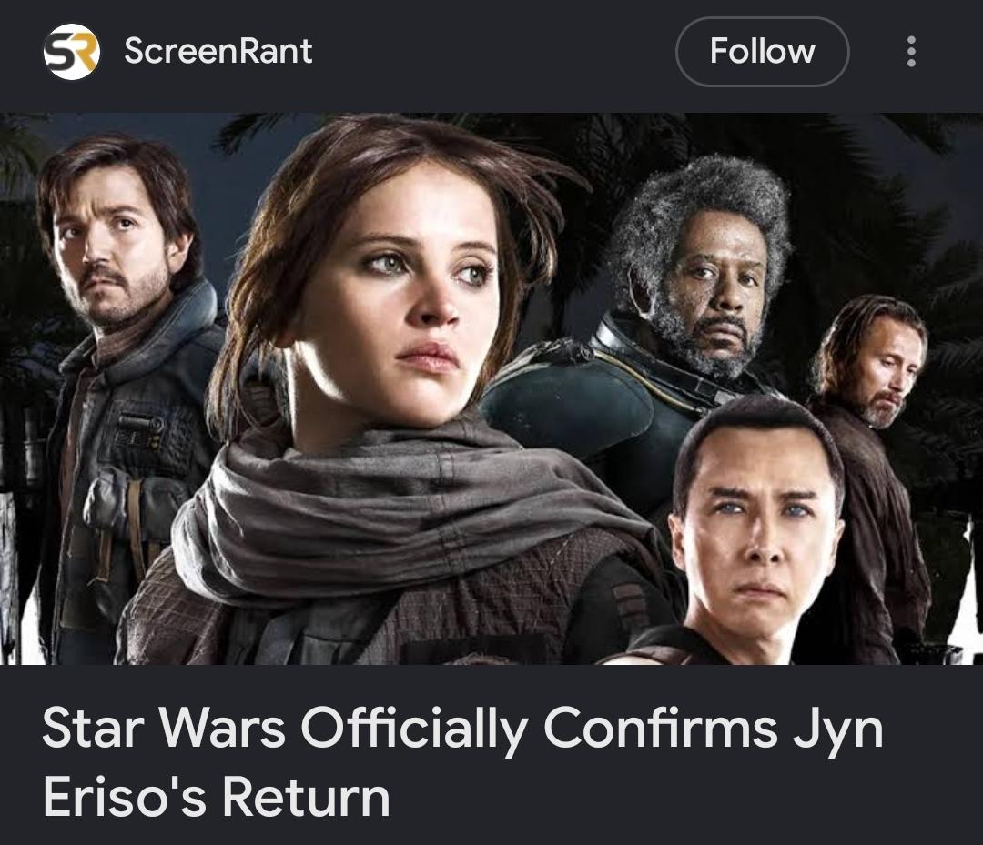 MeowGod's tweet photo. @s7evendaysageek @BadIdeasPodcast @facpapod so... they decided to maybe spoil  this for me after all the horrible star shites out there...

Rogue one n Andor are the only  new SW stuffs I like... hope they hold the same standard else I'll be crossed https://t.co/RdSAqaG6PE