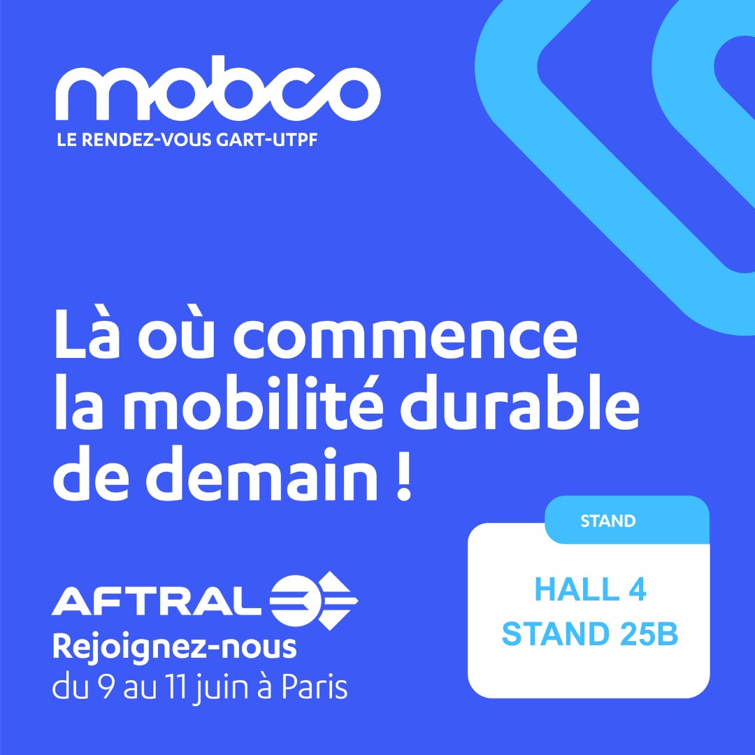 AFTRAL's tweet photo. Du 9 au 11 juin, les équipes AFTRAL vous donnent rendez-vous au salon Mobco, l’événement dédié à la mobilité durable.
 
👉 Retrouvez-nous sur le stand 25B – Hall 4

🔗 Plus d'informations : https://t.co/m3efE51UNT
#AFTRAL #Mobco #Transport #Logistique #Mobilité https://t.co/USSzACDHPD