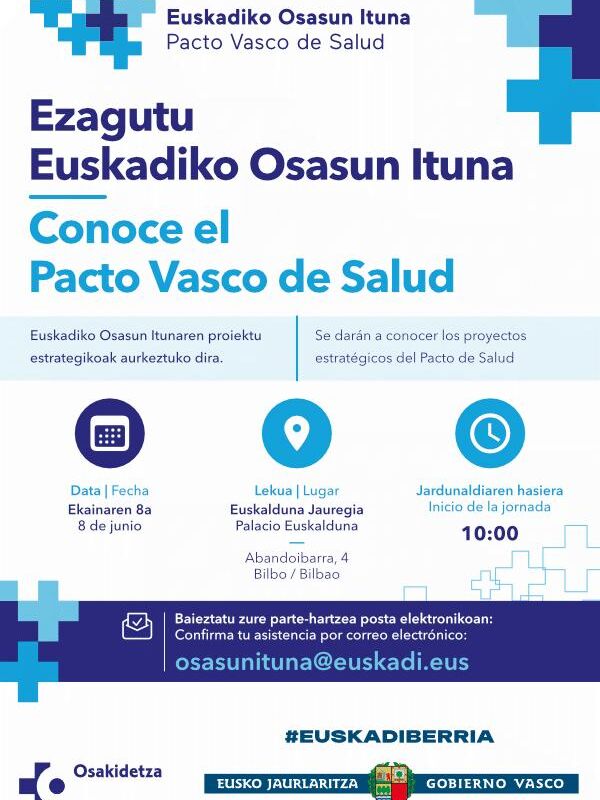 asammavitoria's tweet photo. 🗓️ El próximo 8 de junio tendrá lugar un acto en el Palacio #Euskalduna (#Bilbao) para dar a conocer el nuevo #PactoVascodeSalud.

👌 Al mismo asistirán, en representación de #ASAMMA, Marisol Díaz de Cerio, nuestra presidenta, y Begoña García del Moral, secretaria. https://t.co/qkjszUkMEx