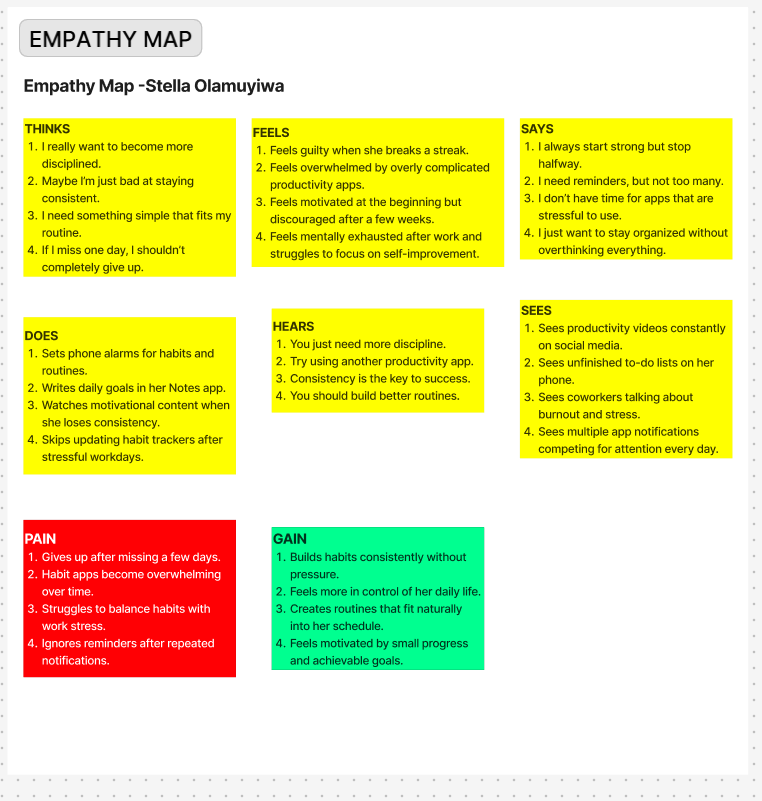 israac's tweet photo. I've been learning UI/UX Design over the past few weeks, and it's been an eye opening experience.

So far, I've worked on User Research, Screener Surveys, Interview Scripts, Research Findings, Affinity Mapping, Personas, and Empathy Maps.

FigJam work screenshots below https://t.co/JhLAe6Kr26
