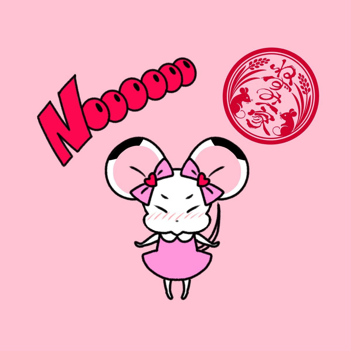 hacodeco様 ねずみ　ピンクねずみ　作家　※ 指１本破損あり 今日は25匹めの仲間を紹介するよ⭐️🐭 ＼ 何でもノンノンなお年頃
