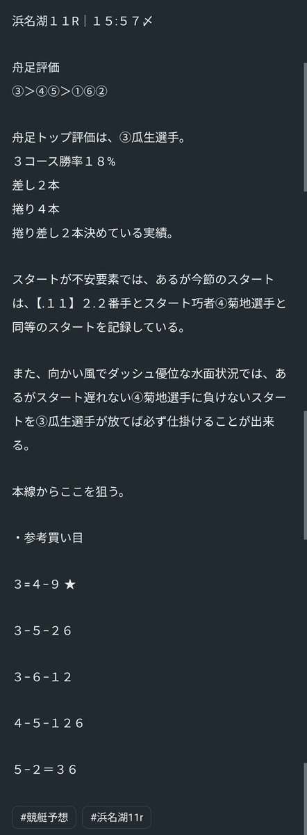 𝕂𝔼ℕ |競艇予想家 tweet media