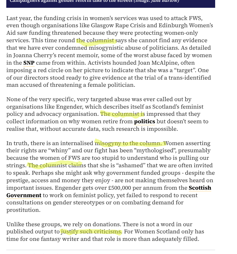 ForWomenScot's tweet photo. Interesting - all reference to MacWhirter has been removed and replaced with "the columnist". Is she not happy to stand by what she wrote about us? We are named in her piece.
https://t.co/yBKG8a8C0p https://t.co/ZmwritD5fV