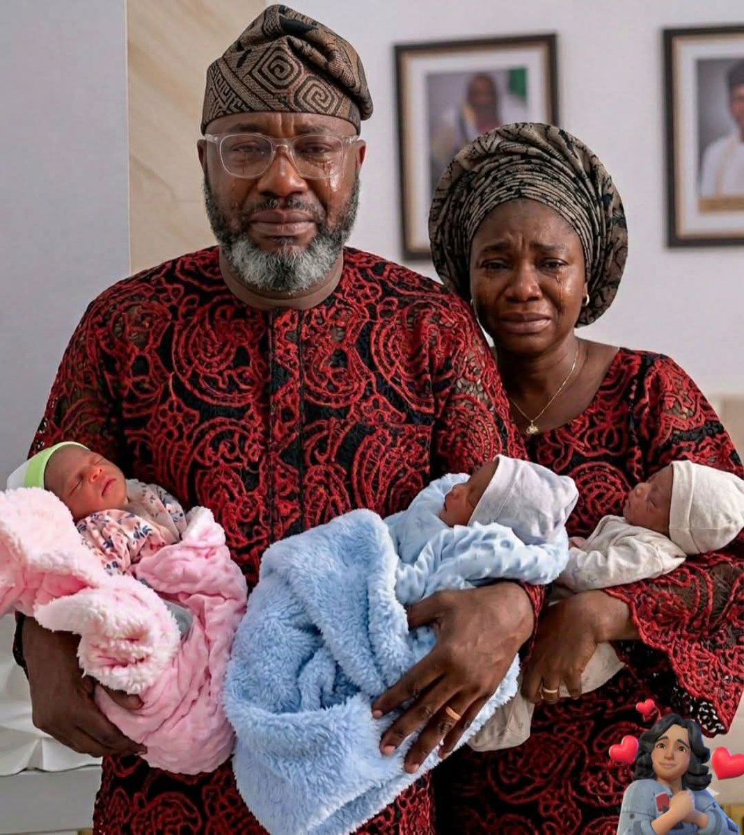 confindence24's tweet photo. 12 years of waiting ended with triplet baby boys ❤️

It’s finally my turn to be congratulated 😭

 Please celebrate with me. 

Don’t scroll away without saying congratulations to them 🎉

Ire oo. https://t.co/3aPYN3EukD