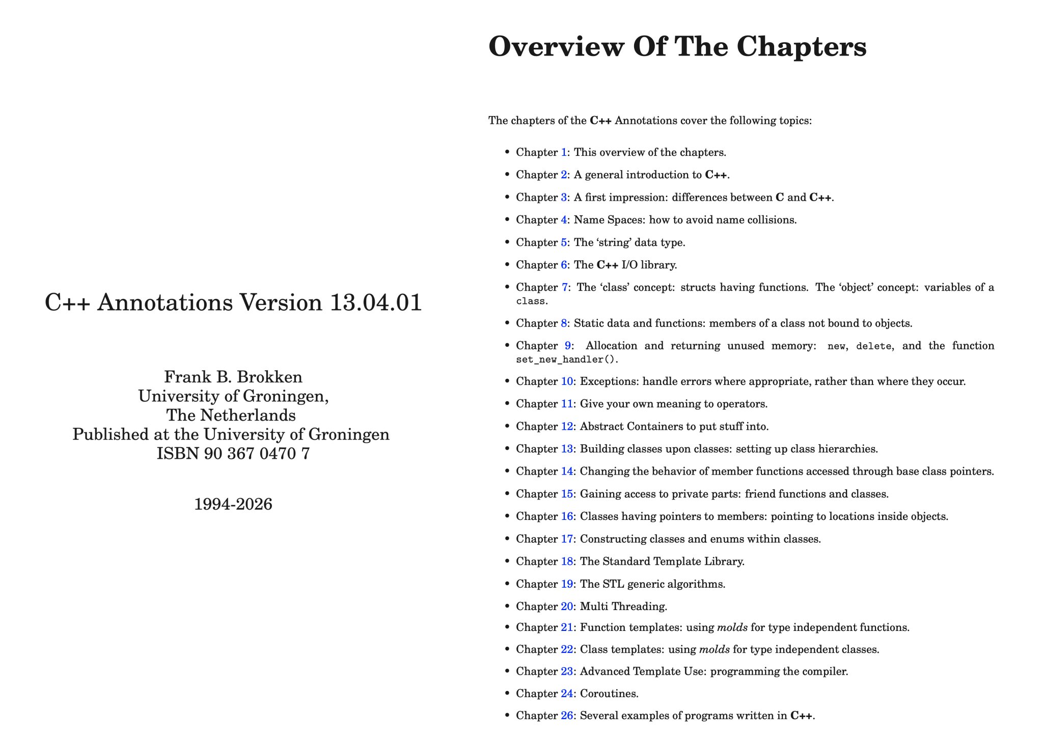 Vivek Galatage on X: "Book: C++ Annotations by Frank B. Brokken is an ...
