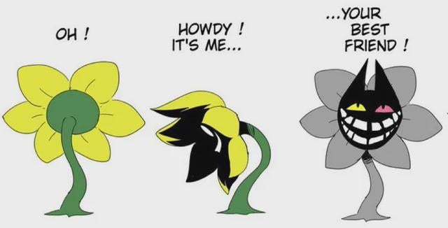 druttwttakes's tweet photo. "I think friend will appear in chapter 5 but in some way he's gonna have a flowey esque disguise on so we don't catch onto him" https://t.co/tB5f8RVFPS