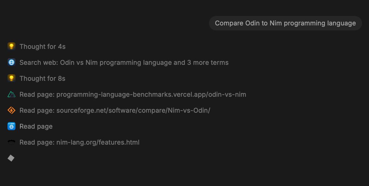 Hal_Wayland's tweet photo. This is where LLMs are still failing me, in a very obvious way. They should just know. Why is it searching for resources online? How is all this not in their training data already? That still makes them just a glorified Google search. https://t.co/UwIWGAs6Dz