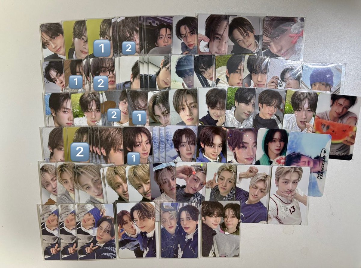 rn_tr_jh's tweet photo. @oDx4tsPVYH25084 お返事ありがとうございます。
初期傷等の確認をし右上トレカ初期凹が4枚あるため数字の数初期凹みがないもののみでしたら3️⃣お譲り可能です。凹を気にしないようでしたら枚数分全てお譲りが可能になります。Compact同士でしたら同種問わずお求めでしょうか？念のため種類合わせての提示失礼します。 https://t.co/hXcpN1YhC5