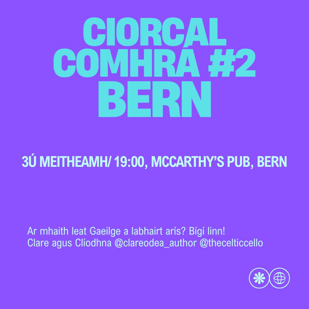 ClareODeaZ's tweet photo. If you know anyone around #Bern who might like to practice their Irish, send them our way: Weds, June 3rd at 7pm in McCarthy's Irish pub. New Irish language conversation group. 
Táimid ag bualadh le chéile arís Dé Céadaoin seo chugainn at a 7 a chlog #switzerland #gaeilge https://t.co/uEDBaYUZql
