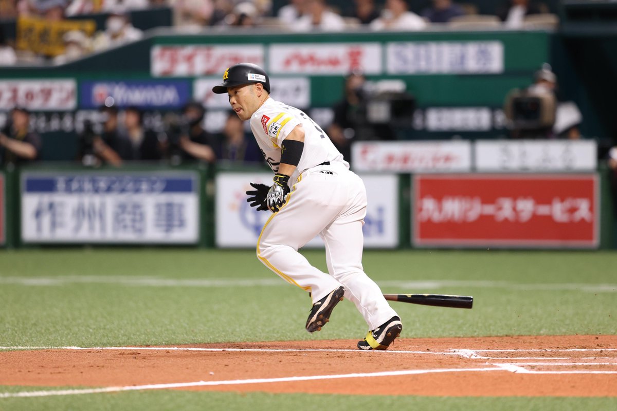 近藤健介選手が左前適時打！ ホークス勝ち越し！ photo by Kazutaka