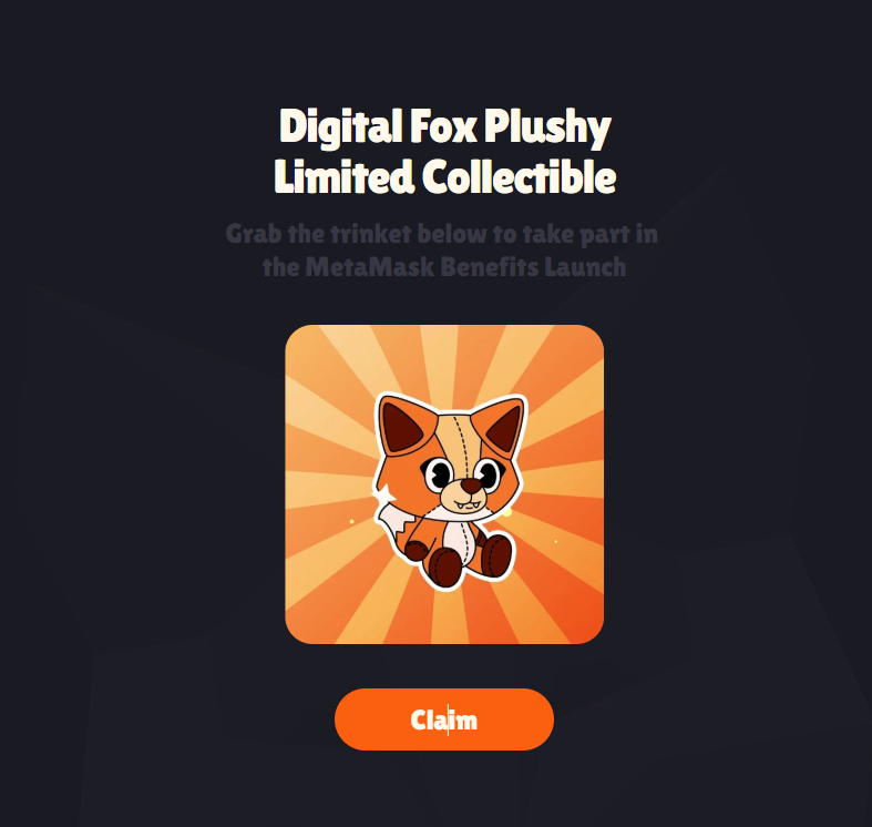 CryptoBikash's tweet photo. Metamask Free SBT Digital Fox Plushy Limited Collectible 

📅  Claim ends June 26
⛓️ Chain Ethereum mainnet

✅ Claim here: https://t.co/duO1AUVzIF https://t.co/cpwc7oZvGk