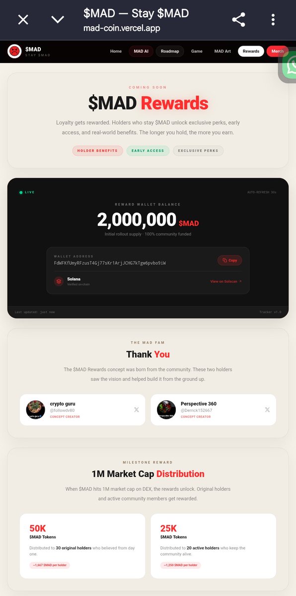 Iam__dino9's tweet photo. ✷ $MAD Reward is Coming up ✷

Hosted by @followdv80 and @Derrick152667, based community members that saw the vision, mission and how transparent we've been building from the very first day which makes them believe in the movement...

$MAD itself is way too different from other tokens out there and also its community stands out from other noisy and non supportive communities...

THE $MAD ERA is just getting started🫱🏻‍🫲🏼😡.